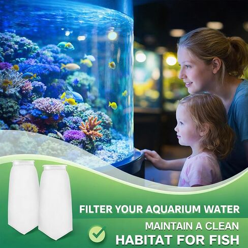 2-Pack Rectangle Filter Socks for Aquarium, 7″x4.5″ Durable Polyester Mesh, 200 Micron Efficient Debris Filtration for Saltwater & Freshwater Fish Tanks in Kuwait