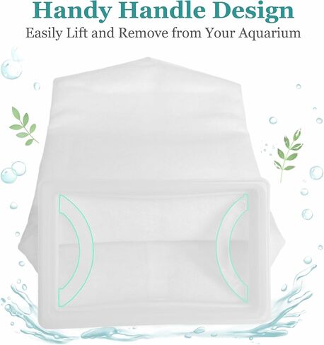 2-Pack Rectangle Filter Socks for Aquarium, 7″x4.5″ Durable Polyester Mesh, 200 Micron Efficient Debris Filtration for Saltwater & Freshwater Fish Tanks in Kuwait