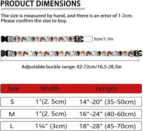 Soft & Comfy Dog Collar with Quick Release Buckle Funny Chicken Rooster Print Adjustable Pet Collar for Dogs and Cats Size M in Saudi Arabia