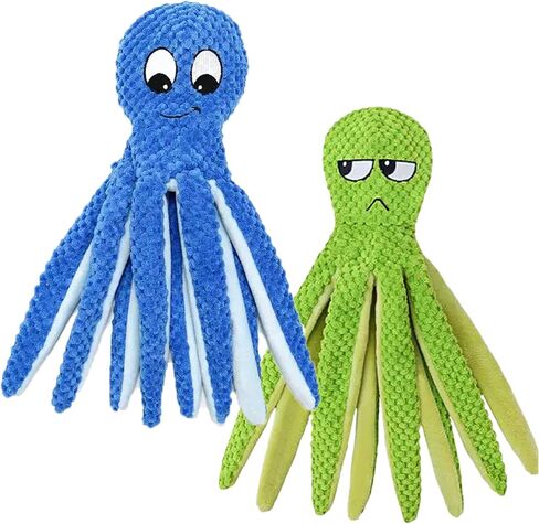 Dog Squeak Toys, No Stuffing Plush Dogs Chew Toy Bundle, Tough Plush Chew Toys with Reinforced Stitching, Crinkle & Squeaky, Hidden Treat Pocket for Heavy Chewers in Kuwait