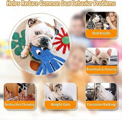 Dog Squeak Toys, No Stuffing Plush Dogs Chew Toy Bundle, Tough Plush Chew Toys with Reinforced Stitching, Crinkle & Squeaky, Hidden Treat Pocket for Heavy Chewers in Kuwait