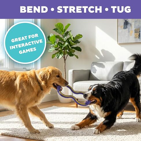 لعبة الكلب Outward Hound FlyFetch Tug، من المطاط المتين، لعبة الجلب والشد، جميع السلالات، 10.9 بوصة in Kuwait
