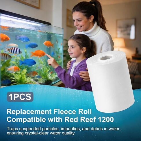 Aquarium Filter Fleece Roll 1200 Replacement - 115 Feet Long x 6.78 Inches High, Premium Filtration Media for Crystal Clear Reef & Saltwater Tanks, Easy Install Roll in Kuwait