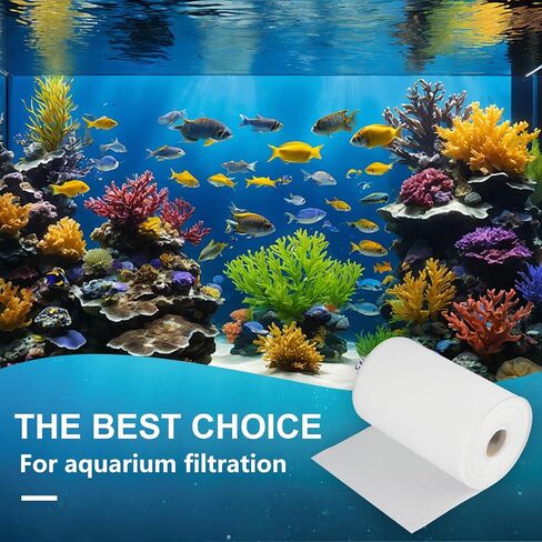 Aquarium Filter Fleece Roll 1200 Replacement - 115 Feet Long x 6.78 Inches High, Premium Filtration Media for Crystal Clear Reef & Saltwater Tanks, Easy Install Roll in Kuwait