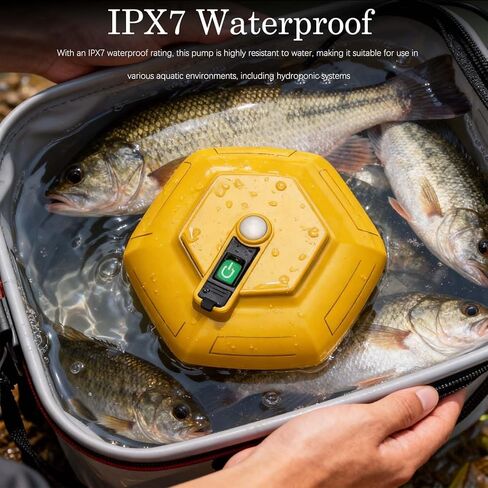 مضخة أكسجين عائمة، فقاعات حوض السمك، مقاومة للماء IPX7، محمولة قابلة لإعادة الشحن، خفيفة الوزن مقاومة للصدأ، لخزان الأسماك، دلو الطعم، خزان الروبيان، نظام الزراعة المائية in Kuwait