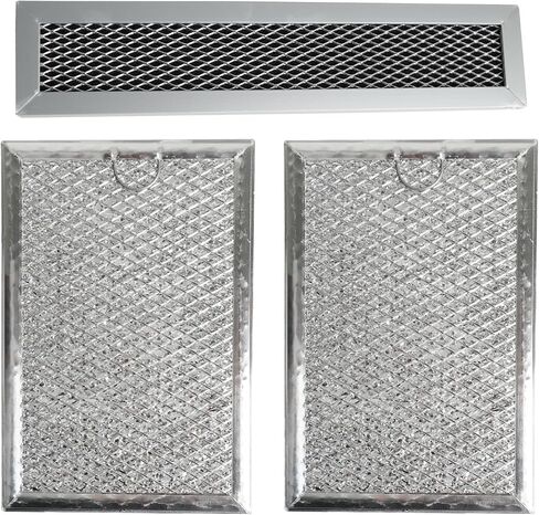 مجموعة فلاتر الفحم والشحوم 3 قطع متوافقة مع ميكروويف GE JVM3160RF6SS JVM3160RF1SS JVM3160RF2SS JVM3160RF3SS JVM3160RF4SS JVM3160RF5SS in Kuwait