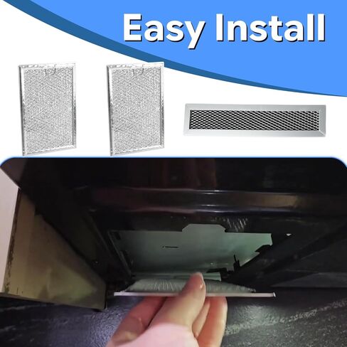 مجموعة فلاتر الفحم والشحوم 3 قطع متوافقة مع ميكروويف GE JVM3160RF6SS JVM3160RF1SS JVM3160RF2SS JVM3160RF3SS JVM3160RF4SS JVM3160RF5SS in Kuwait
