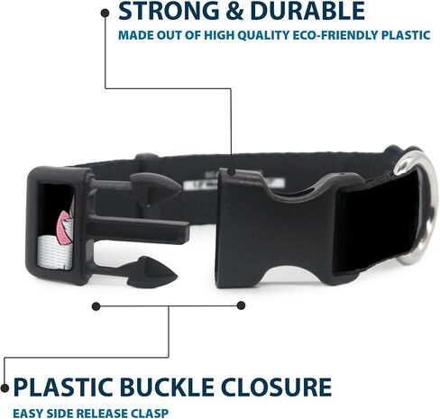 Buckle-Down Dog Collar Plastic Clip Aristocats Marie 3 Poses Because Im A Lady Thats Why Black 6 to 9 Inches 0.5 Inch Wide in Kuwait
