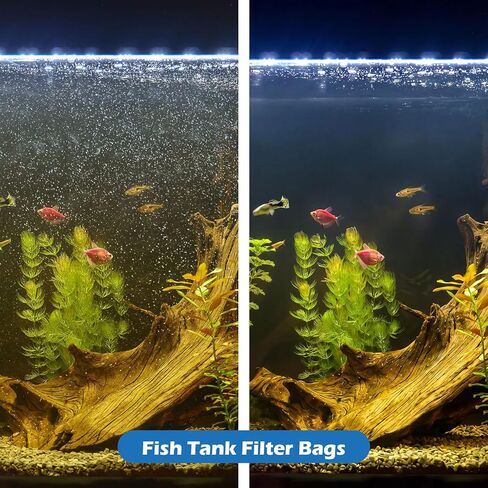 Lewtemi 16 Pcs Ring Honeycomb Filter Socks 150 μm Aquarium Filter Bags 11.8 × 4 Inch Sump Socks for Fish Tank Saltwater Aquarium in Kuwait