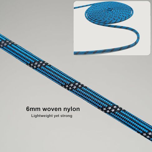 BTINESFUL 8ft 15ft 20ft 30ft ربطة عنق صغيرة عاكسة للكلاب يصل وزنها إلى 35 رطلاً، حبل طويل بطول 1/4 بوصة للفناء، حبل تدريب خارجي خفيف الوزن للكلاب والقطط in Kuwait