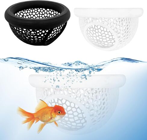 2 Pack Betta Hammock, Betta Fish Tank Accessories, Floating Betta Hide, Beta Fish Tank Decor, Fish Cave, Aquarium Decorations (Black and White) in Kuwait