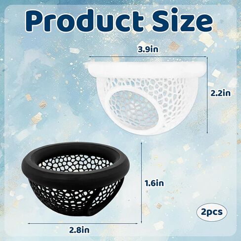2 Pack Betta Hammock, Betta Fish Tank Accessories, Floating Betta Hide, Beta Fish Tank Decor, Fish Cave, Aquarium Decorations (Black and White) in Kuwait