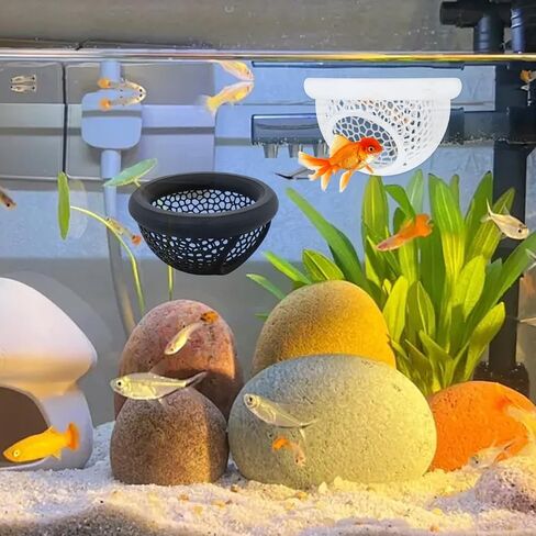 2 Pack Betta Hammock, Betta Fish Tank Accessories, Floating Betta Hide, Beta Fish Tank Decor, Fish Cave, Aquarium Decorations (Black and White) in Kuwait
