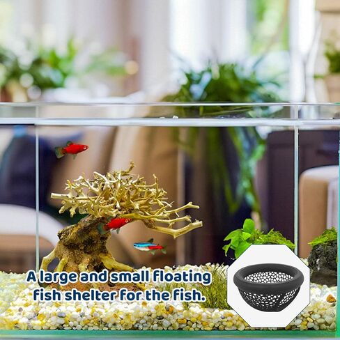 2 Pack Betta Hammock, Betta Fish Tank Accessories, Floating Betta Hide, Beta Fish Tank Decor, Fish Cave, Aquarium Decorations (Black and White) in Kuwait