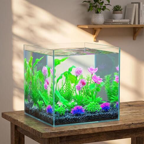 12 Pcs Fish Tank Plants Plastic Aquarium Plants, Fish Tank Accessories Aquarium Decorations Fishs Tanks Decor Aquariums Decor Plastic Plant in Kuwait