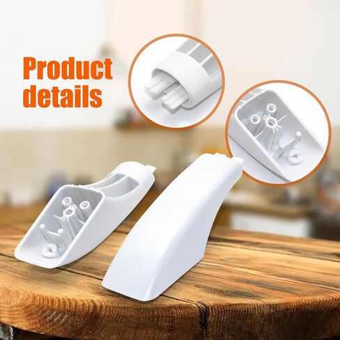 WB07K10043 2Pcs Range Oven Door Handle End Cap, Compatible with GE Stove, Replaces 242805, AH228368, AP3140301, WB07T10144, WB07X10132, White in Kuwait