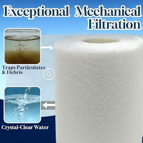 استبدال لفافة الصوف PurifyLogix للبحر الأحمر 1200، وسائط ترشيح فعالة لـ ReefMat 1200، وسائط ترشيح مثالية لصيانة حوض السمك المرجاني والشعاب المرجانية، بطول 115 بوصة * ارتفاع 6.7 بوصة in Kuwait