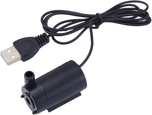USB-Powered Submersible Water Pump, 5V 1A Silent DC Mini Pump for Small Fountains, Aquariums, Pet Waterers & Tabletop Gardens – 3m Head, 2-3L/min Flow, Compact 43x23mm Black in Kuwait