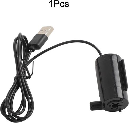 USB-Powered Submersible Water Pump, 5V 1A Silent DC Mini Pump for Small Fountains, Aquariums, Pet Waterers & Tabletop Gardens – 3m Head, 2-3L/min Flow, Compact 43x23mm Black in Kuwait