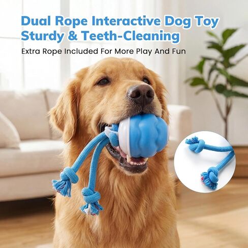 Dog Toys, Interactive Dog Toys, Motion Activated Balls for Medium/Large Dogs, Smart Moving Dog Ball Herding Ball with 3 Play Modes & Realistic Bark Sound, Keep Pets Busy for Small Large Breeds in Saudi Arabia