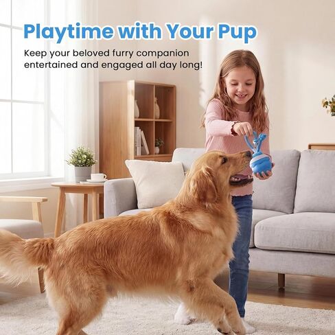 Dog Toys, Interactive Dog Toys, Motion Activated Balls for Medium/Large Dogs, Smart Moving Dog Ball Herding Ball with 3 Play Modes & Realistic Bark Sound, Keep Pets Busy for Small Large Breeds in Saudi Arabia