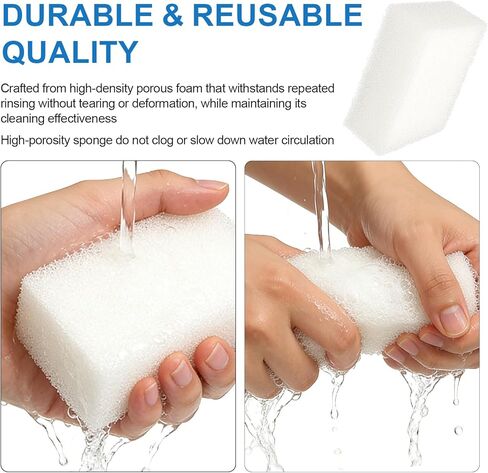 Aquarium Replacement Filter Sponge Media Pads, Foam Insert Compatible with AquaClear 70/Fluval 70 Power Filters, Reusable Fish Tank Filter Media for 40-70 Gallon Aquariums - 6 Pack in Kuwait