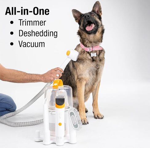 Helios - Low Noise, Light Weight, Strong Suction Pet Grooming & Vacuum - All-in-One Trimmer, De-Shedding & Cleaning System for Dogs & Cats in Kuwait