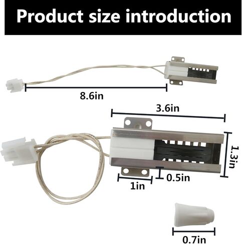 New WB13K21 Oven Igniter Replacement for GE JGBP85SEJ3SS, JGBS30REK2SS, Replace for PS952863, ERWB13K21, WB13T10045, 1085573, AP2020569, 2494, AH231280, PS231280 in Kuwait