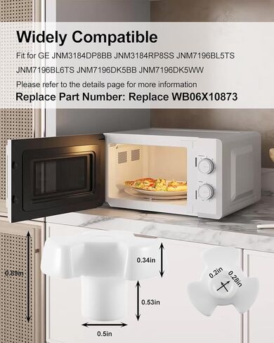 PWSLKO WB06X10873 عمود القرص الدوار للميكروويف D-Type مناسب لـ GE LG LG الميكروويف القرص الدوار المقرنة JNM7196BL6TS JNM3163DJ2BB JNM3184DP8BB معظم الموديلات in Kuwait