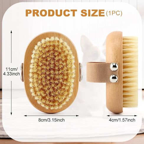 Soft Boar Bristle Pet Palm Brush for Short Haired Dogs and Cats with Band, Reduce Shedding,Ergonomic Dog Brush(Soft dog brush) in Kuwait