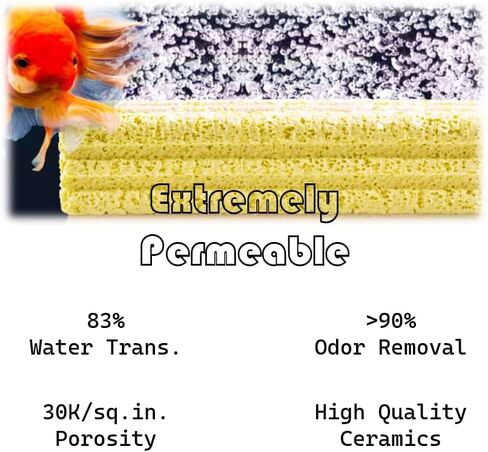 20 Pieces of Porous Ceramic Bacteria House Sticks for Aquarium Fish Tank in Bio Filter Media for 30-60 Gallons of Water in Kuwait