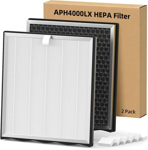 2-Pack Air Purifier Replacement Filter for KNKA APH4000, HEPA and Activated Carbon Filter for Pet Dander, Odors, Dust & Pollen, Blue (Pet Care Filter) in Kuwait