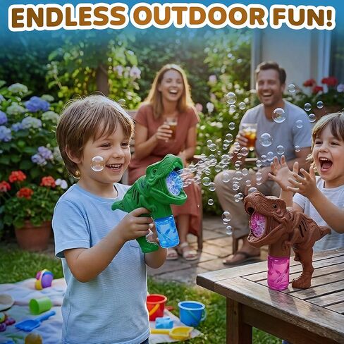 Toysery Bubble Gun Bubble Blower for Kids, Non-Toxic Handheld Bubble Machine with Leak-Resistant Design. Easy Refill Bubble Included in Saudi Arabia