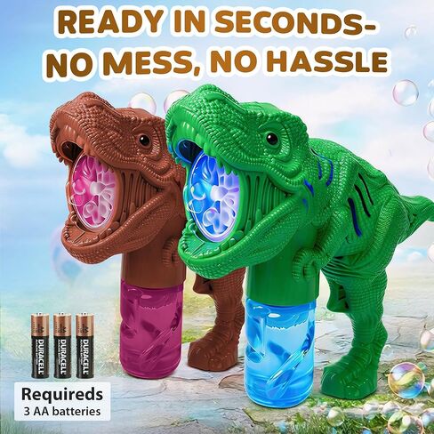 Toysery Bubble Gun Bubble Blower for Kids, Non-Toxic Handheld Bubble Machine with Leak-Resistant Design. Easy Refill Bubble Included in Saudi Arabia