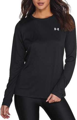 Under Armour Women's Tech Crew Long-Sleeve T-Shirt, (495) Baja Blue / / Metallic Silver, XX-Large in Saudi Arabia