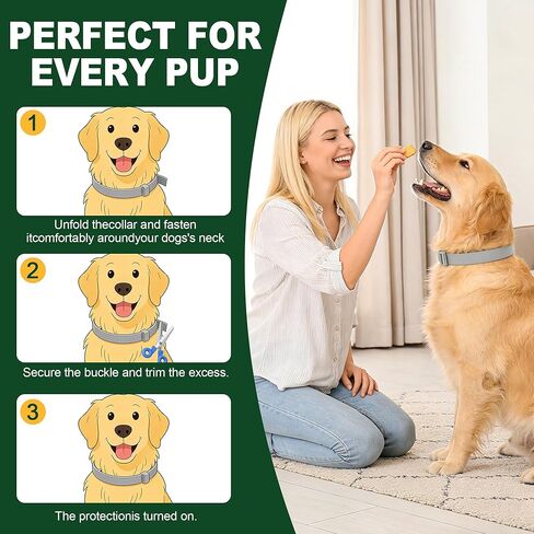 4 Pack Essential Oil Collars Dog Flea & Tick Collar Set with Natural Essential Oils, Adjustable Flea Control for Dogs in Kuwait