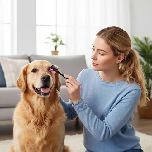 6 Packs Double-Head Grooming Comb for Dogs Eyes Comb Grooming Tear Stain and Eye Cleaning Combs Eye Cleaning Brush for Pets Removing Crust, Mucus for Small Dogs and Cats(Pink) in Kuwait