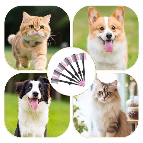 6 Packs Double-Head Grooming Comb for Dogs Eyes Comb Grooming Tear Stain and Eye Cleaning Combs Eye Cleaning Brush for Pets Removing Crust, Mucus for Small Dogs and Cats(Pink) in Kuwait