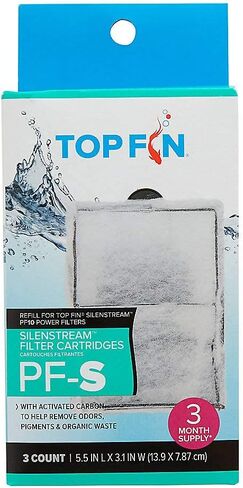 عبوة إعادة تعبئة Silenstream PF-S من Top Fin لمرشحات الطاقة PF10 مقاس 5.5 بوصة × 3.1 - (3 قطع). عبوة من 2 in Kuwait