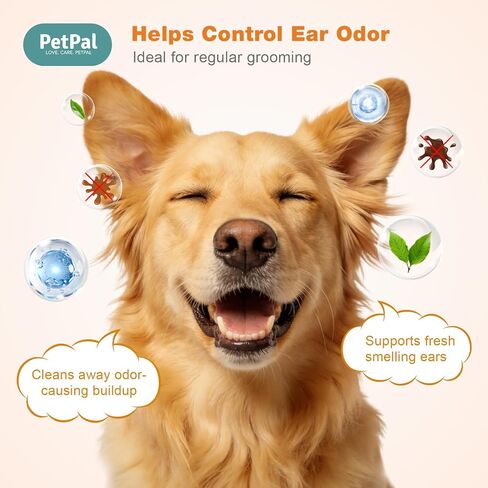 PetPal FreshHear Pet Ear Wipes, 130 Count, Gentle Ear Cleaner for Dogs and Cats, Mild and Non-Irritating in Kuwait