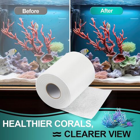 Dreyoo Replacement Fleece Roll Compatible with Reef 500, 92' Long x 4.45" High, High Efficiency Filtration for Reef Aquariums, Easy to Install and Use in Kuwait