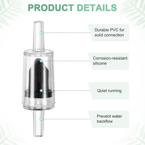 M METERXITY 1-Set Aquarium Air Valve, for 3/16" Airline Tubing PVC Aquarium with L-Shape Air Control Valves Check Valves for Fish Tanks/Aquaculture, Regulators Air Pump Adjustable [Black] in Saudi Arabia