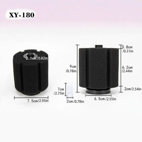 Maximum 20-Gallon Nano Aquarium Sponge Filter Foam, Low-Flow air Lift, Gentle Filtration, XY180 in Kuwait