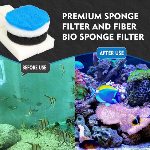 30 Pcs Filter Media Replacement Set with Quick Clear/Water Polishing Pads, Foam Pads, Fish Tank Filter Mesh Bags, Silicone Lube for Fluval Fx2 Fx4 Fx5 Fx6, Freshwater, Saltwater Aquariums in Kuwait