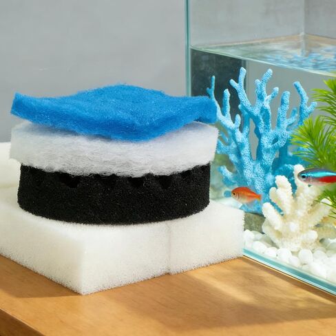 30 Pcs Filter Media Replacement Set with Quick Clear/Water Polishing Pads, Foam Pads, Fish Tank Filter Mesh Bags, Silicone Lube for Fluval Fx2 Fx4 Fx5 Fx6, Freshwater, Saltwater Aquariums in Kuwait