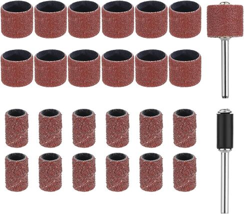 26 Pack Nail Grinder for Dogs Replacement Kit Pet Nail Grinder Replacement Kit with Grit Sanding Bands Pet Smoother Claw Care Dog Claw Grooming Supplies(80#/120#) in Kuwait