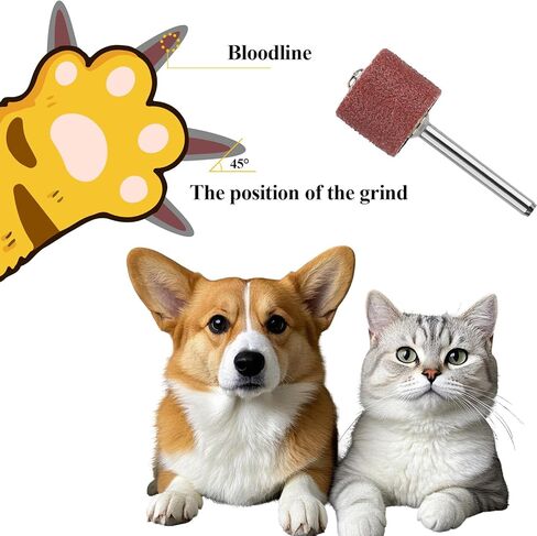 26 Pack Nail Grinder for Dogs Replacement Kit Pet Nail Grinder Replacement Kit with Grit Sanding Bands Pet Smoother Claw Care Dog Claw Grooming Supplies(80#/120#) in Kuwait