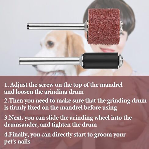 26 Pack Nail Grinder for Dogs Replacement Kit Pet Nail Grinder Replacement Kit with Grit Sanding Bands Pet Smoother Claw Care Dog Claw Grooming Supplies(80#/120#) in Kuwait