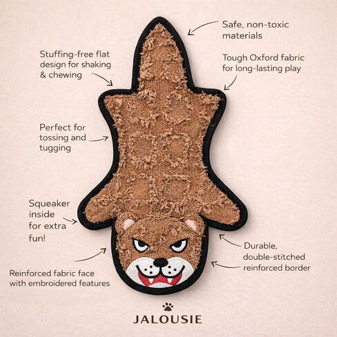 Jalousie 5 Pack Ultra Tough No Stuffing Squeaky Dog Toys for Large Dogs No Mess Interactive Durable Plush Chew Toy Indestructible Dog 6 Layers (5 Pack Ultra Tough Canvas Oxford, Large to XLarge) in Saudi Arabia