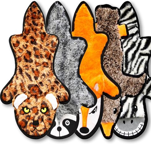 Jalousie 5 Pack Ultra Tough No Stuffing Squeaky Dog Toys for Large Dogs No Mess Interactive Durable Plush Chew Toy Indestructible Dog 6 Layers (5 Pack Ultra Tough Canvas Oxford, Large to XLarge) in Saudi Arabia